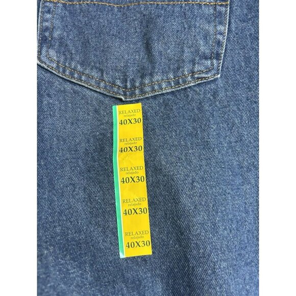 NEW NWT 40X30 Faded Glory Blue Light Stonewash Relaxed Fit Straight Denim Jeans - Picture 8 of 11